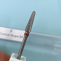 Prix de gros 3/32 "fraises à cuticules de qualité fine forme conique mèches à ongles en carbure utilisées pour la cuticule lisse