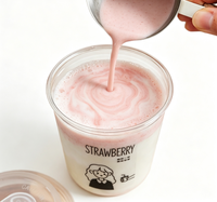 Boba Tea Koffie Sap 16oz 90mm Caliber PET Transparante Beker voor Drankjes, heldere wegwerp plastic beker met deksels