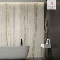 1200x2400mm Grands Carreaux Multicolore Onyx Fossil Designs Porcelaine Dalle Onyx Pierre pour Salle De Bains Décoration Murale