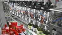 Machine automatique de lavage, de remplissage et d'emballage de bouteilles en verre pour sauce tomate, miel, confiture / ligne de production automatique de bouchage monobloc