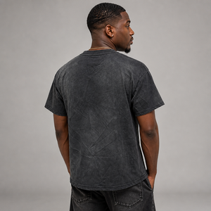 Fabricante de Camisetas Personalizadas de Gran Gramaje para Hombre, Oversize, 100% Algodón, Estilo Urbano, con Logotipo de Marca Privada, OEM, ODM, Lavado Ácido con Diseño Personalizado - Product Image 2