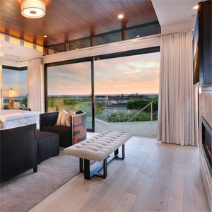 DAIYA 3 panels entrance sliding doors aluminum glass doors with <strong>lock</strong> and <strong>grills</strong> - Product Image 5