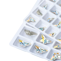 Strass en verre 3D motif cœur, cristaux gelée pour décoration d'ongles de mariée, vêtements, chaussures et sacs