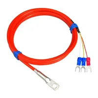 PT100 Patch Silicone Capteur de Température de Surface Sonde RTD Adhésive pour Tuyau Système Industriel Haute Température