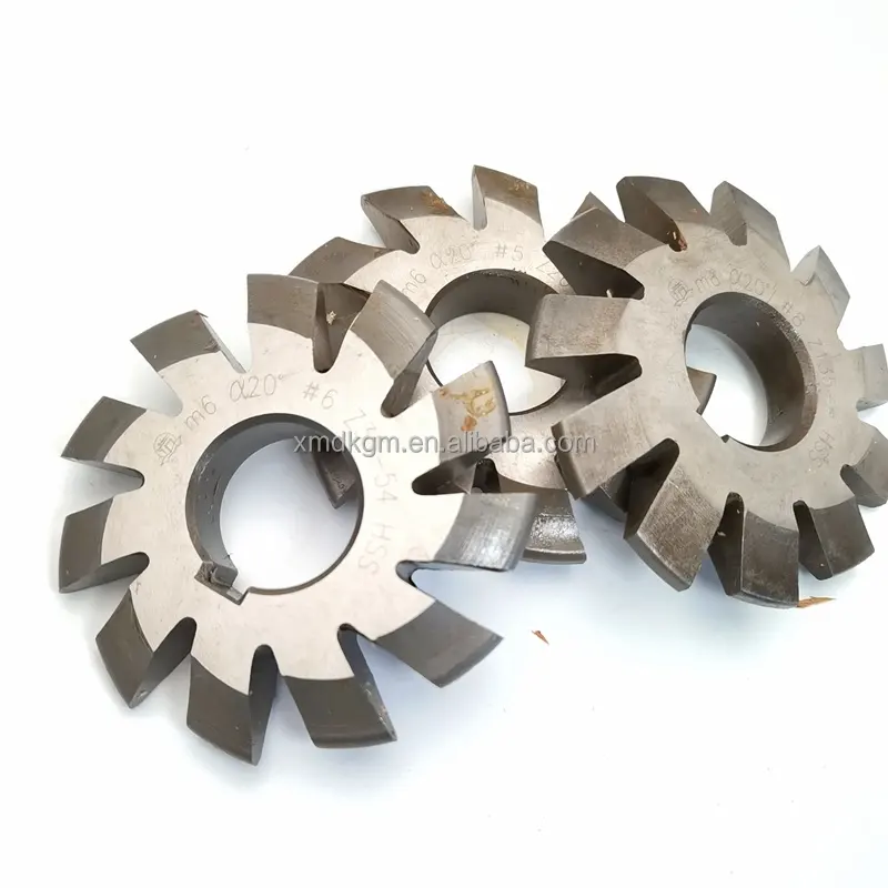 M6 Bộ 8PCS HSS M1 M2 M3 M5 M10 mô-đun bánh răng phay Cutter M6 involute bánh răng Công cụ Cắt