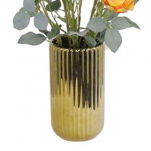 Venta Directa de Fábrica Oh Arts, Rosas Artificiales en Macetas de Cerámica Doradas, Ideales para Decoración de Sala de Estar - Product Image 5