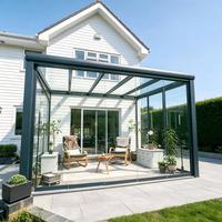 Verrière extérieure en alliage d'aluminium avec mur coulissant en verre pour jardin d'hiver, véranda et patio