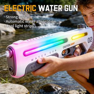 Nouveaux pistolets à eau LED arc-en-ciel lumineux, puissants, automatiques, à haute pression, jouets pour enfants, jeu de tir - Product Image 2