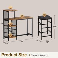 Cuisine moderne Table à manger chaises métal bois Bar Table Set Home Furniture Minimalist 1 Piece Iron Carton Box Amovible