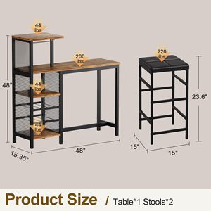 Cucina moderna tavolo da pranzo sedie in metallo legno tavolo da <span class=keywords><strong>Bar</strong></span> Set mobili per la casa minimalista 1 pezzo di ferro scatola di cartone rimovibile - Product Image 3
