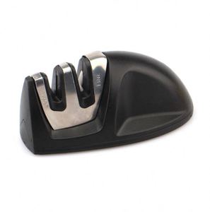 Piedra de afilar manual mini de gran venta, afilador de cuchillos de cocina de 2 etapas con agarre para bordes - Product Image 6