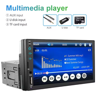 Reproductor MP5 para Auto de 7 Pulgadas 1DIN, Venta al Por Mayor, Certificado CE FCC, Directo de Fábrica, MOQ Bajo, Compatible con Logotipo Personalizado OEM/ODM