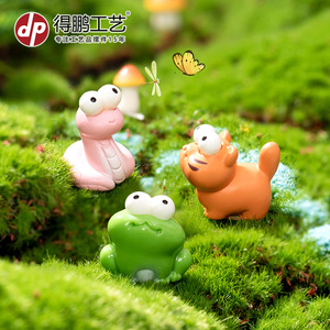 Adornos de animales del bosque en miniatura de dibujos animados, decoraciones y accesorios de resina para jardín - Product Image 4