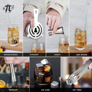 23-Piece vàng thép không gỉ hiện đại Cocktail Maker Martini Shaker Set JIGGER chống thả thanh công cụ Whiskey <span class=keywords><strong>Ice</strong></span> kim loại rượu vang - Product Image 5