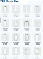 Boîtes en plastique PET de 500 ml de forme irrégulière pour boissons énergisantes avec couvercles en aluminium faciles à ouvrir pour les boissons, les jus, les sodas, le thé