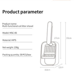 Vente en gros de produits de nettoyage pour animaux de compagnie à pores fins pelle à excréments pour chat pelle à litière pour chat - Product Image 6