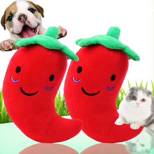 Chili <b>Plush</b> Squeaky Pet Toy For Dogs And <b>Cats</b> Bite Resistant Plaything - Product Image 1