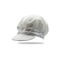 Casquette de travail antistatique jaune ESD pour salle blanche, en fibre conductrice de polyester, classe de propreté 10-10000