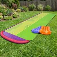 Toboggan aquatique gonflable Shark Double Lane pour enfants, en PVC vinyle personnalisé, jouet d'été pour usage intérieur/extérieur, capacité maximale <100 kg <2