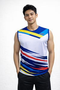 Camiseta Deportiva Personalizada sin Mangas para Hombre, Totalmente Estampada, de Secado Rápido y Transpirable, para Gimnasio, Fitness, Running y Deportes - Product Image 3