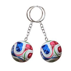 Porte-clés en PVC souple en forme de ballon de football 2026 avec logo, étoiles et motifs de drapeaux nationaux, origine CN, modèle Wgq - Product Image 2