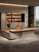 Bureau de direction moderne de luxe en forme de L, style industriel, pour PDG, usage hospitalier, appartement, maison, hôtel
