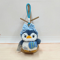 Porte-clés Figurine Pingouin Mignon Brodé Personnalisé 15CM, Peluche Super Douce Anti-Stress, Cadeau pour Enfants