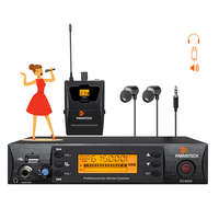 Pour Panvotech WIEM-600 professionnel IEM système de moniteur intra-auriculaire sans fil UHF de haute qualité pour scène Performance métal pour Studio