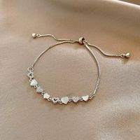 Bracelet en pierre œil de chat en forme de cœur, tendance, léger, luxueux, polyvalent, sophistiqué, délicat, réglable, best-seller