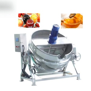 Marmite de cuisson automatique à double enveloppe avec agitateur et grattoir pour la fonte du sucre et la production de concentré de tomate - Product Image 4