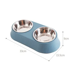 Aço inoxidável barato arredondado 33*15.5*9Cm Customizável Alta Qualidade Folding Dog Bowl