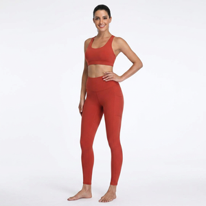 Leggings de yoga décontractés et respirants pour femmes, tricotés sans couture, taille mi-haute, en coton biologique et fibre de bambou, écologiques, pour l'été, vente en gros - Product Image 1