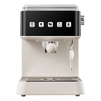 Machine à café expresso professionnelle personnalisée 20 bars Semi-automatique à filtre Noir Utilisation hôtelière française