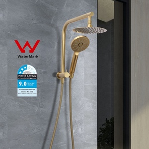 Factory Supply Watermark Wels <strong>Hand</strong> <strong>Held</strong> <strong>Shower</strong> <strong>Head</strong> <strong>Shower</strong> Mixer Watermark Brushed Gold Bathroom Faucet - Product Image 2