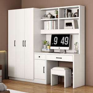 Design moderno combinazione integrata guardaroba e scrivania per bambini piccolo appartamento camera da letto con cassetti libreria - Product Image 4