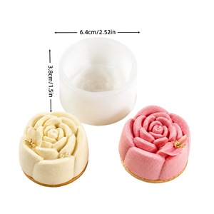 Flower Shaped Cake Mold Rose Chocolate Mousse Mold Set 3Pc Baking Tool For DIY Pastry Making Home Commercial Use - Product Image 4