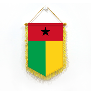 Bandera de Guinea-Bisáu de Poliéster de 30*20cm, Estilo Nuevo, Venta al Por Mayor, con Impresión Digital y Borlas en Todos los Cuatro Lados - Product Image 1