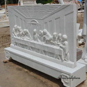Famosa catedral cristiana talla de piedra 3D colgante de pared mármol relieve Última Cena escultura religiosa - Product Image 1