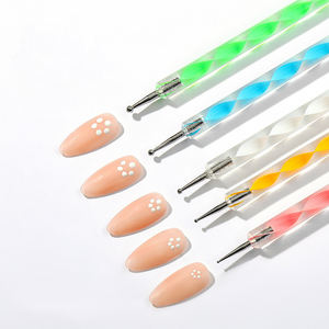 5 pz set di pennelli per unghie in acrilico a buon mercato per unghie funzionale strumento di smalto per unghie Rihenestone applicatore diamanti per Nail Art Dot pennelli - Product Image 1