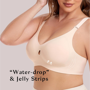 New Style <strong>No</strong> Underwire Women Custom Full Cup V Neck Full Support Push up Seamless Comfortable Sport Padded Smoothing <strong>Bra</strong> - Product Image 2