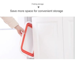 Xách tay nhựa Trái Cây Rau ráp rửa lưu vực tiết kiệm không gian gấp xô cho rửa món ăn Cắm Trại Đi Bộ Đường Dài - Product Image 3