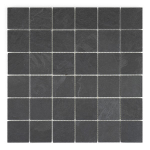 Piastrella a Mosaico Valona Nera 5x5, 30x30 Cm, Rettificata, Testurizzata, Opaca, Spessore 8,5 Mm - Product Image 4