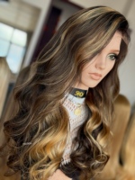 SHY 13x5 Perruque Lace Front HD sans colle, Cheveux Humains Bruts, Couleur Personnalisée Salon, Ligne de Cheveux Ondulée Pré-épilée, OEM ODM