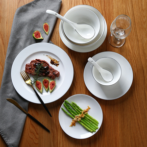 Tazones de Porcelana para Cereal con Logotipo Personalizado para Restaurante, Tazones para <span class=keywords><strong>Sopa</strong></span> de 6 Pulgadas, Juego de Vajilla para Bodas y Fiestas, Diseño Personalizado, Estilo Americano, en Stock - Product Image 6