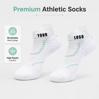 Chaussettes de sport athlétiques personnalisées OEM ODM avec logo, rembourrées, anti-ampoules, pour la course, le cyclisme, le fitness et la gym