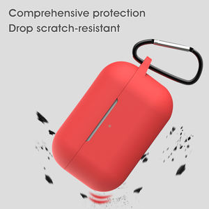Funda de silicona para <span class=keywords><strong>Airpods</strong></span> Pro, funda inalámbrica con gancho de transporte para auriculares, envío gratis - Product Image 6