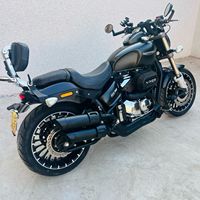 Motocicleta Usada Leikadi RX3 de Segunda Mano, Cruiser de Gasolina de 250cc, Motor Bicilíndrico en V, Estilo Retro, Tanque de 18L para Viajes de Larga Distancia