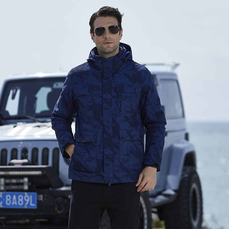 Men Blue Camo