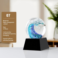 Trophée en verre cristal personnalisé en forme de cœur, thème sportif, pour la reconnaissance des employés, la compétition, souvenir, prix Water Drop Awards