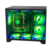 PCOOLING Nouvelle Version Atx Tower Verre Trempé Gaming Computer Case Cabinet Computer Case Desktop Computer Gaming Pc Case